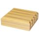 Light Wood Slotted Square Coaster Stand