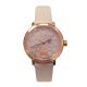 SC Johnson Womens Cream/Rose Gold Watch