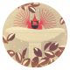 Charley Harper Brrrrdbath Sandstone Trivet