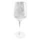 Etched May Basket Wine Glass