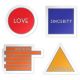 Frank Lloyd Wright Organic Commandment (set of 4) Sticker